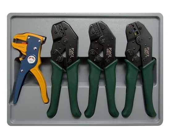 Набор обжимных клещей для зачистки проводов FORCE 5048 