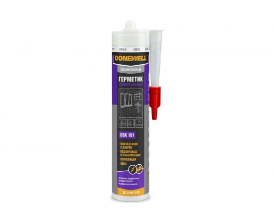 Силиконовый универс��льный герметик DONEWELL белый 260 мл DSK101 