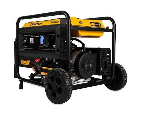 Генератор Champion GG7001EW (6,8/7,5кВт OHV 17лс 25л 88кг эл.старт колеса) 