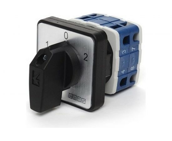 Реверсивный двухфазный переключатель полюсов Emas 1-0-2 20А, PSA020KD234S 