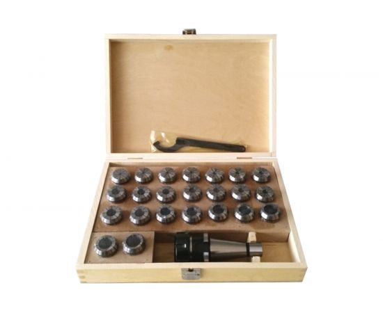 Патрон цанговый NT40ER40 хвостовик конус 7:24 DIN2080 с набором цанг 23 шт., 4-26 мм GRIFF b221424 