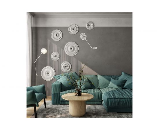 Потолочная розетка под люстру Artpole (гипсовая; цвет белый; диаметр 190 мм) SRT1 – изображение 2