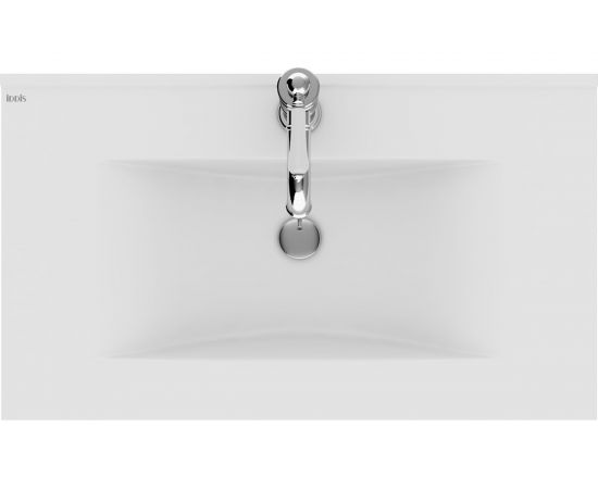 Напольная тумба с умывальником IDDIS Oxford 80 см, белая OXF80W0i95K – изображение 2