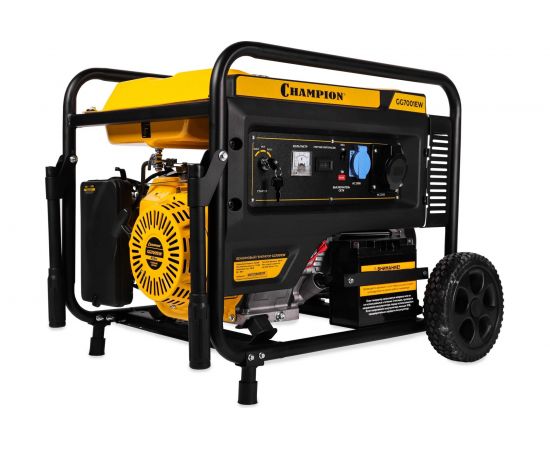 Генератор Champion GG7001EW (6,8/7,5кВт OHV 17лс 25л 88кг эл.старт колеса) – изображение 2