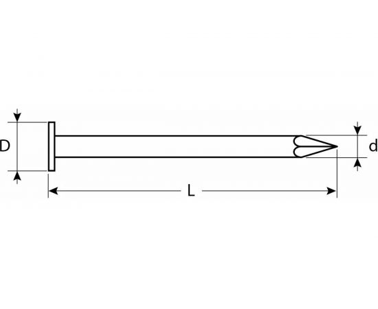 Гвозди с большой потайной головкой ЗУБР цинк 100 х 4.0 мм 90 шт. 4-305091-40-100 – изображение 2