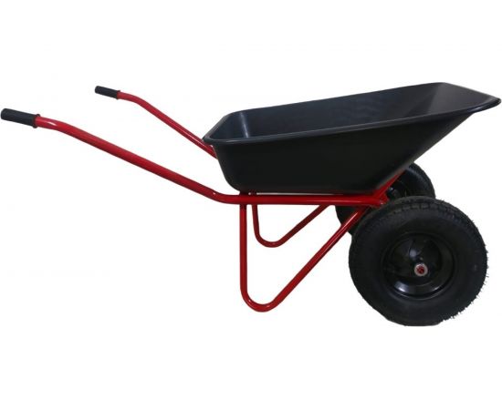 Строительная 2-х колесная тачка LWI Премиум 120 л, 250 кг, полимерное корыто LWI120х2PROFI – изображение 2