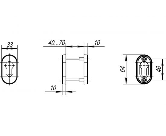 Накладка под цилиндр Fuaro DSS-02P-ET нержавейка 35699 – изображение 3
