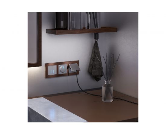 Розетка WERKEL W1171206 влагозащищенная, с заземлением, с защитной крышкой и шторками, серебряный a051504 – изображение 3