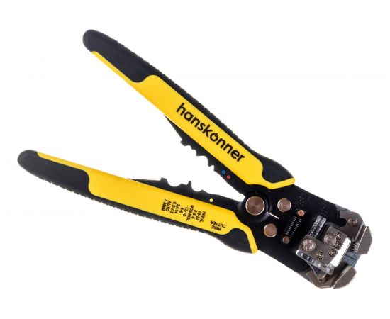 Щипцы (стриппер) для зачистки электропроводов Hanskonner кримпер, кусачки, 210мм HK1020-01-W210 – изображение 3