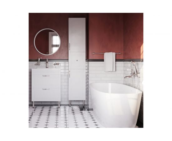 Напольная тумба с умывальником IDDIS Oxford 80 см, белая OXF80W0i95K – изображение 3