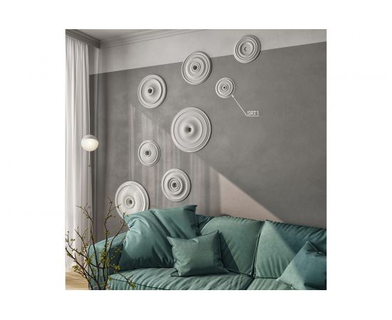 Потолочная розетка под люстру Artpole (гипсовая; цвет белый; диаметр 190 мм) SRT1 – изображение 3