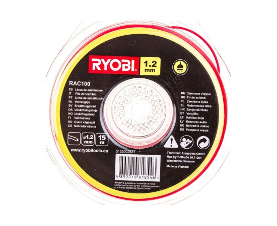 Леска (1.2 мм; 15 м; круглая) RAC100 Ryobi 5132002637 – изображение 3