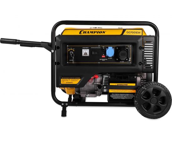 Генератор Champion GG7001EW (6,8/7,5кВт OHV 17лс 25л 88кг эл.старт колеса) – изображение 3