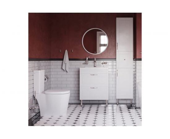 Напольная тумба с умывальником IDDIS Oxford 80 см, белая OXF80W0i95K – изображение 4