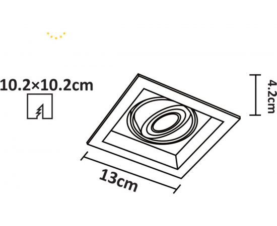 Встраиваемый светильник Arte Lamp CANIS A6661PL-1WH – изображение 5