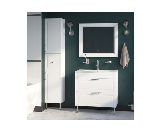 Напольная тумба с умывальником IDDIS Oxford 80 см, белая OXF80W0i95K – изображение 5