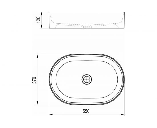 Умывальник Ravak CERAMIC 550 O SLIM белый XJX01155001 – изображение 6