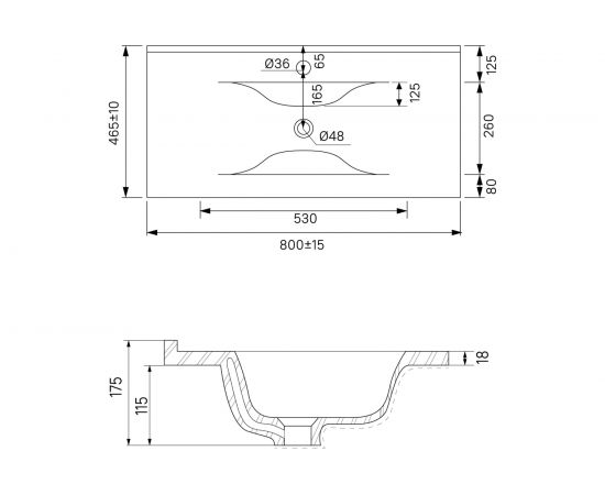 Напольная тумба с умывальником IDDIS Oxford 80 см, белая OXF80W0i95K – изображение 8
