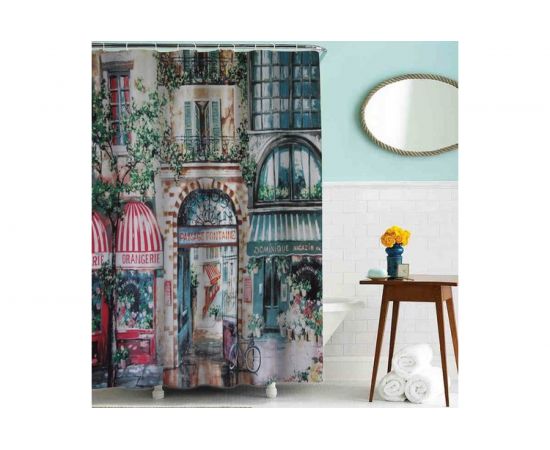 Тканевая шторка для ванны MELODIA MZ-64 Прованс 180х180 см 20834 