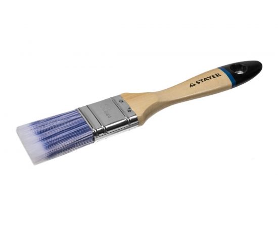 Кисть для воднодисперсионных и акриловых ЛКМ STAYER EURO АQUA плоская, искусственная щетина, деревя ручка, 1,5/38мм 01062-038 