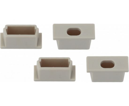 Набор заглушек для профиля CAB251 ЭРА 2206-3B 4 сквозные Б0039444 