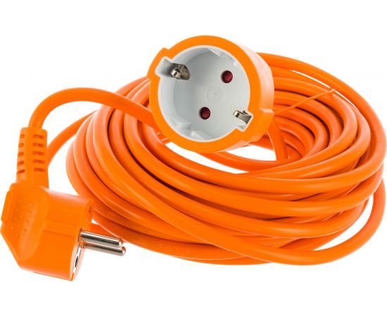 Удлинитель-шнур с 1-й розеткой с заземлением Electraline, с защитой от детей 10м 01640 