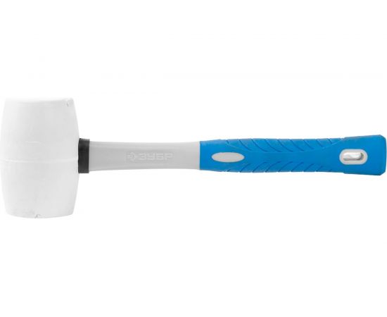Киянка с фиберглассовой ручкой ЗУБР ПРОФЕССИОНАЛ резиновая белая, 230г 20531-230_z02 