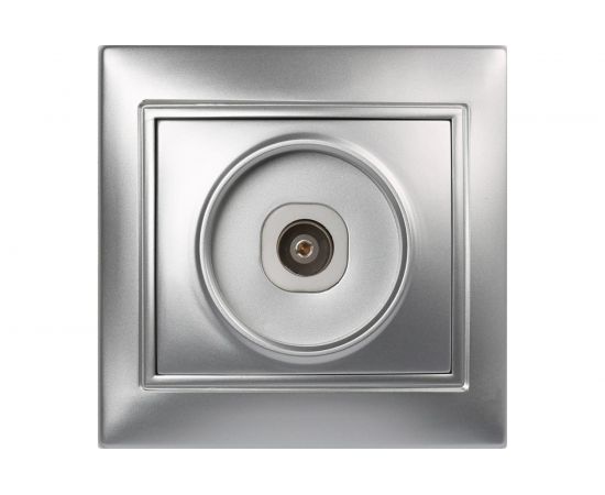 Телевизионная розетка Smartbuy 1-местная 75Ом 5-862МГц серебро Венера SBE-01s-S1-TV 