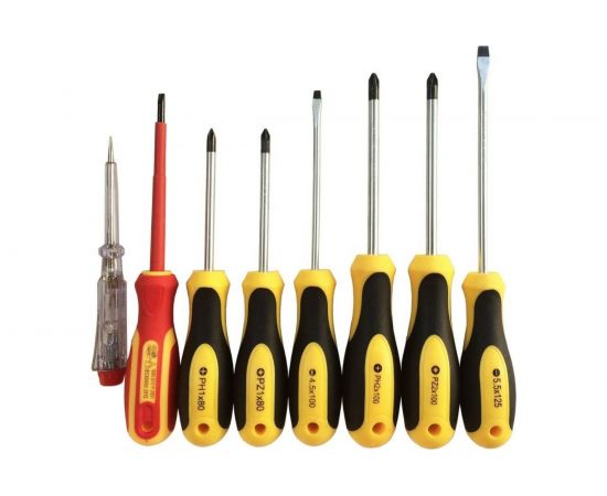 Набор отверток NIKONA с тестером напряжения 125-250V, изоляция, 8пр 27-268 