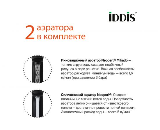Смеситель для умывальника IDDIS Slide с инновационным управлением Push Control SLIBLBTi01 – изображение 13