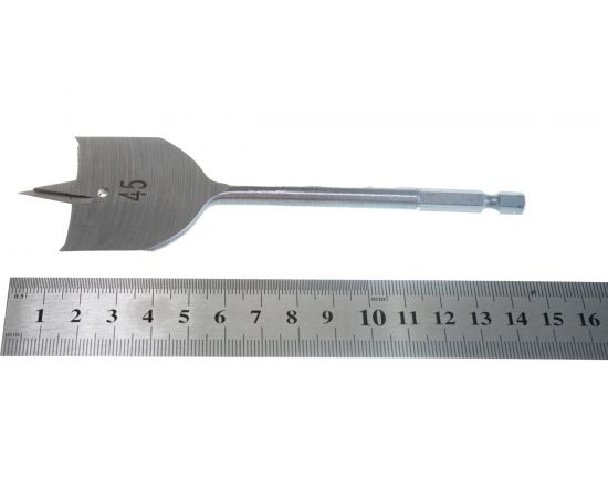 Сверло перовое по дереву (45х152 мм; HEX1/4) MATRIX 70433 – изображение 2