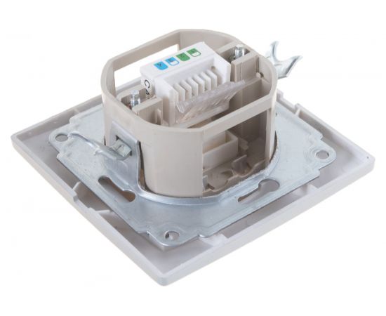 Телефонная розетка Smartbuy 1-местная серебро Венера SBE-01s-S1-PH – изображение 3