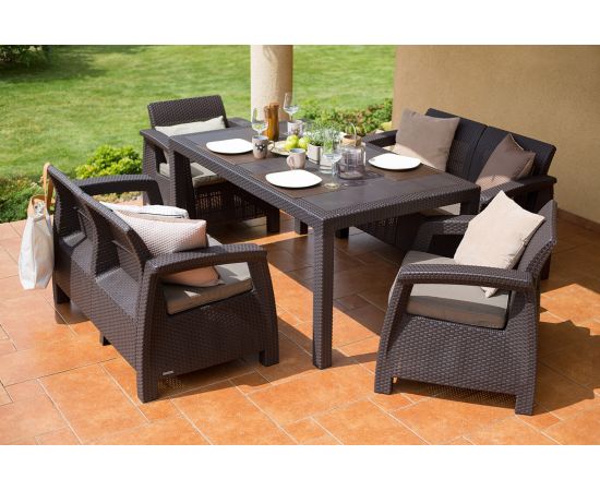 Комплект мебели Keter Corfu fiesta set коричневый 223230 – изображение 3
