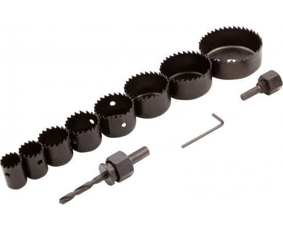 Набор кольцевых пил по дереву, 19-64 мм 11 предм, MATRIX 70473 – изображение 3