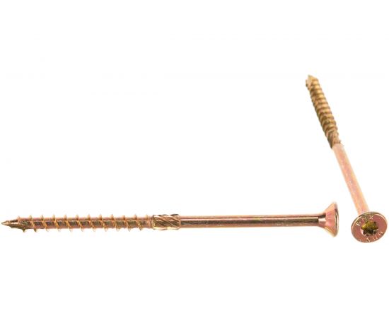 Шуруп Rusconnect CS 05090 с/нарез. д/дерева, потай, 5х90, 200 шт. Желтый цинк 310509i – изображение 4