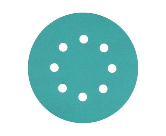 Круг шлифовальный FILM L312T+ (5 шт; 125 мм; на липучке; 8 отв; зелёный; P800) SUNMIGHT 53219R – изображение 4