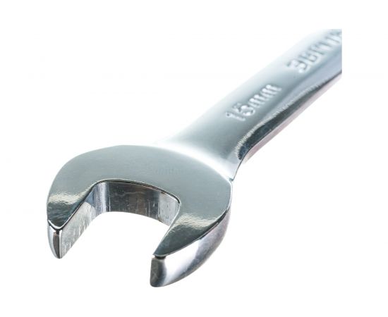 Комбинированный трещоточный шарнирный ключ 15мм на держателе ЭВРИКА ER-61015H – изображение 4