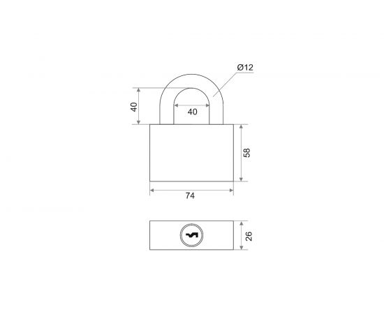 Навесной замок Trodos полимер ВС-HG36-75 Box 210008 – изображение 5