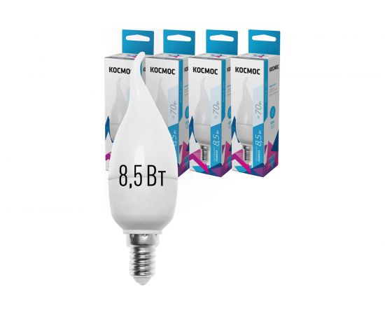 Светодиодная лампа КОСМОС LED BASIC CW 8.5Вт 220В E14 4500К LkecLED8.5wCWE1445 478693 – изображение 5