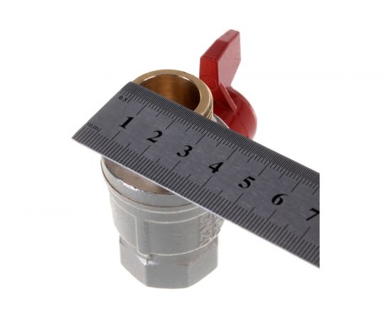 Шаровой кран RuB, 3/4" DN20 PN40, ВР-НР, серия MILANO (S.90), бабочка S90E26 – изображение 6