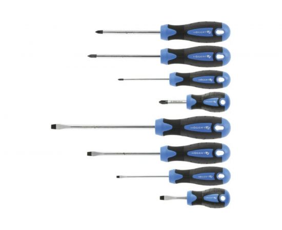 Набор отверток Hogert Technik 8 шт, сталь S2 HT1S096 