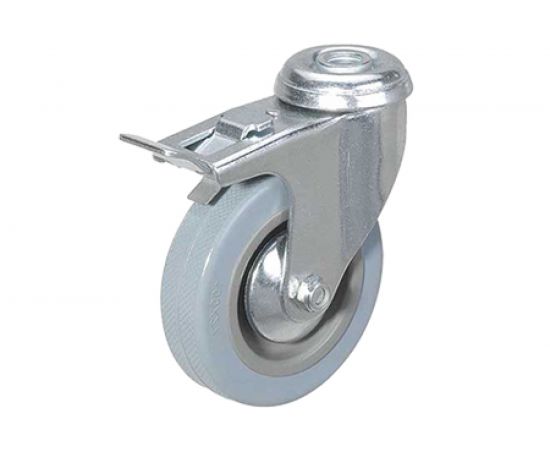 Аппаратное колесо поворотное с отверстием и тормозом SChgb 42 (100 мм; 80 кг) А5 1000083 