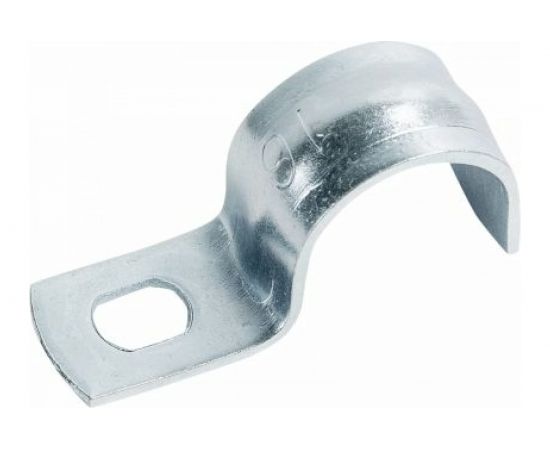Оцинкованная скоба с одним отверстием Экопласт для трубы D16 мм, 5 шт. 43716-5 