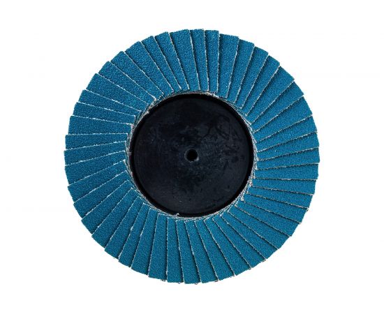 Круг лепестковый торцевой по металлу (75х22 мм; Р120; крепление Roloc) Русский Мастер РМ-70297 – изображение 2