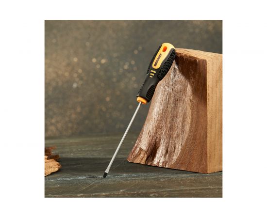 Шлицевая отвертка REXANT SL 3х100 мм, двухкомпонентная рукоятка 12-6421 – изображение 2