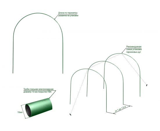 Парниковая дуга САДОВИТА ПВХ, 3 м, 6 шт. 00144278 – изображение 2