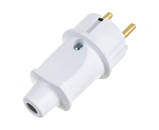 Штепсельная вилка SVET В16-006 без заземляющего контакта белая SV0924-0006 – изображение 3