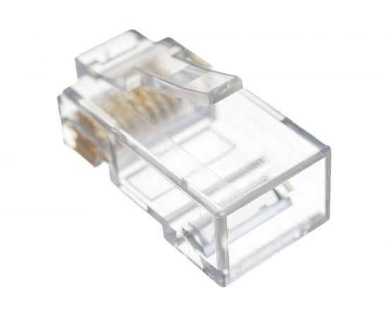 Коннектор TWT RJ45 UTP 8P8C, универсальный, со вставкой, cat.6, 100 шт. PL45-8P8C-6V – изображение 3