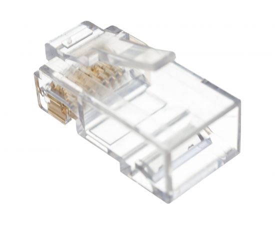 Коннектор TWT RJ45 UTP 8P8C, универсальный, со вставкой, cat.6, 100 шт. PL45-8P8C-6V – изображение 4