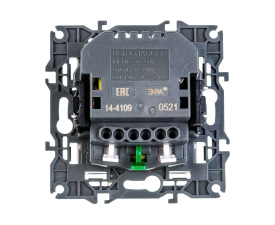 Розетка ЭРА Elegance 14410901, 2PE, 16A/250В, шторки, с 2xUSB 5В/3А, белый, 10/100/2000 Б0047867 – изображение 5